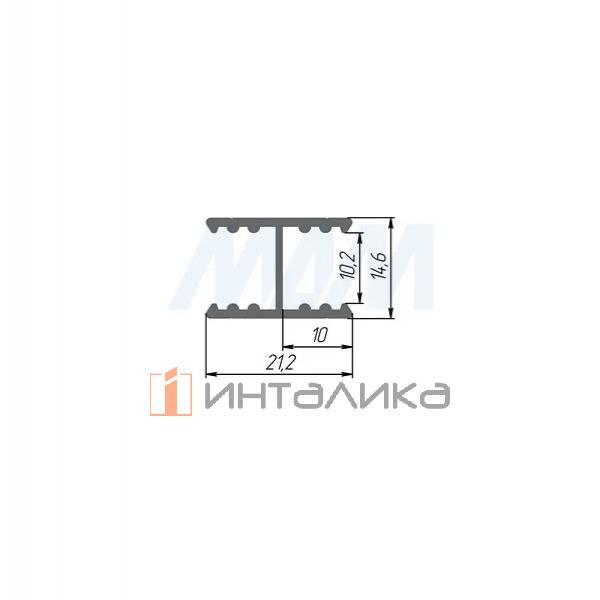 INTEGRO Профиль межсекционный белый матовый, L-6000 – 2