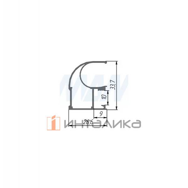 INTEGRO Профиль-ручка асим. золото матовое, L-6000 – 2