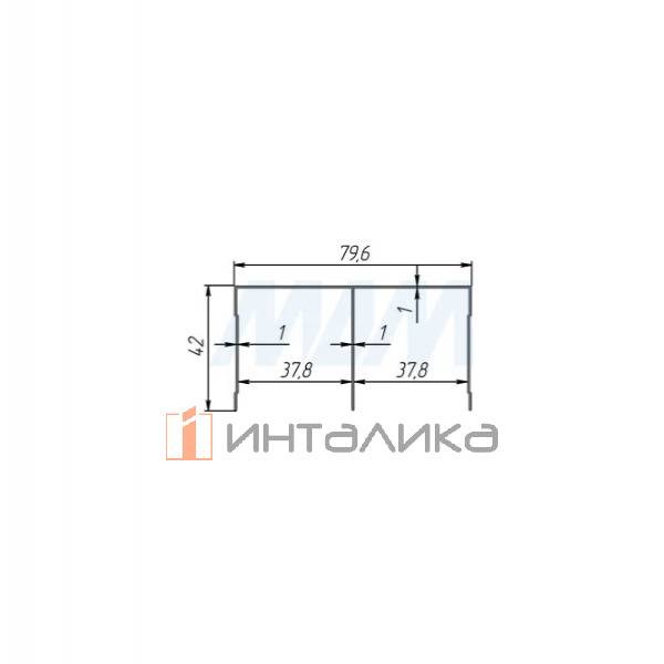 INTEGRO Направляющая верхняя золото матовое, L-6000 – 2