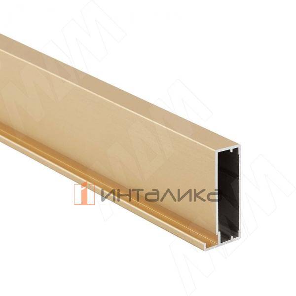 INTEGRO Профиль рамочный широкий, 45х20х4, золото брашированное (анод), L-3000 – 1