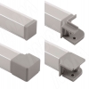 Превью Аксессуары для квадратного плинтуса серия 77.00, серый – 2