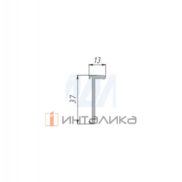 Декоративный профиль для 3708 и 2061, с ручкой, черный, L-2600 – 2