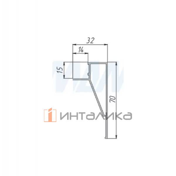 Декоративный карнизный профиль для коллектора, серебро, L-2600 – 3