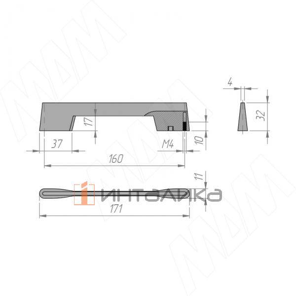 Ручка-скоба 160мм графит – 2
