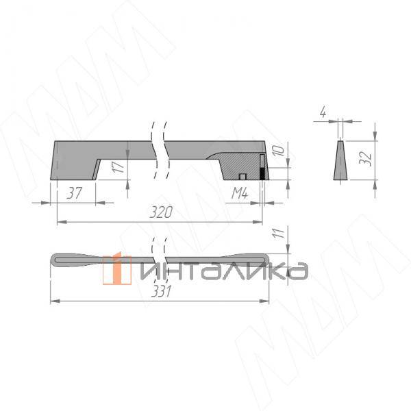 Ручка-скоба 320мм белый матовый – 2