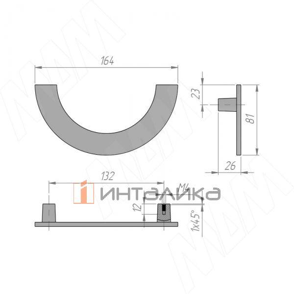 Ручка-скоба 132мм белый матовый – 3