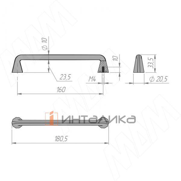 Ручка-скоба 160мм латунь – 2