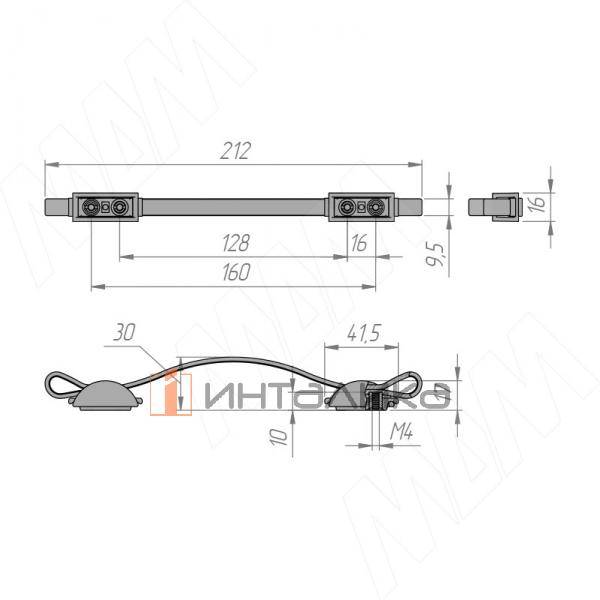 Ручка-скоба 128-160мм золото матовое/черный – 2