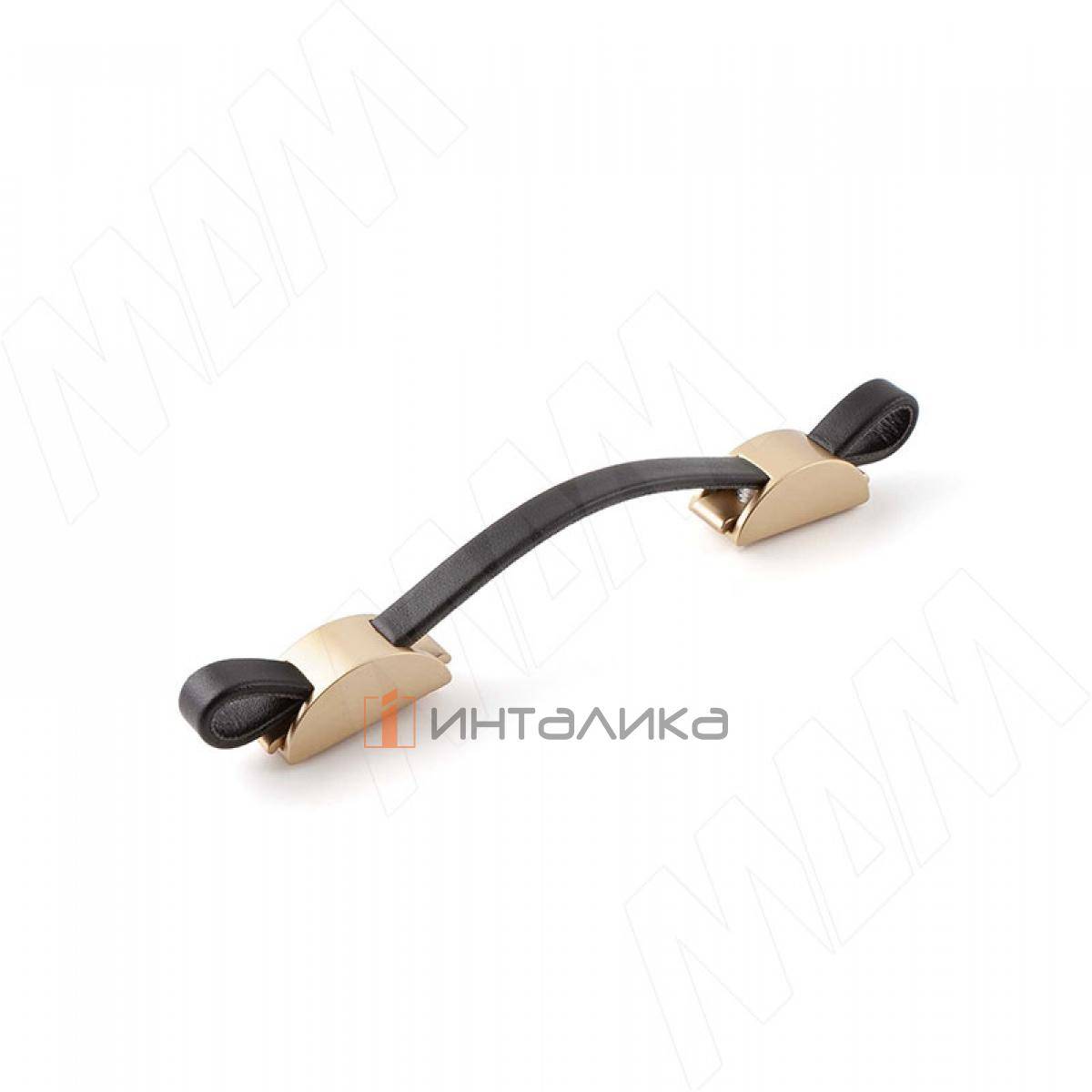 Ручка-скоба 96-128мм золото матовое/черный