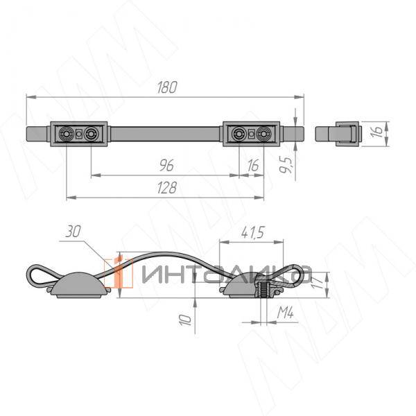 Ручка-скоба 96-128мм золото матовое/черный – 2