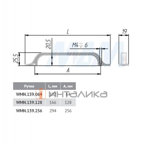 Ручка-скоба 128мм бронза состаренная – 2