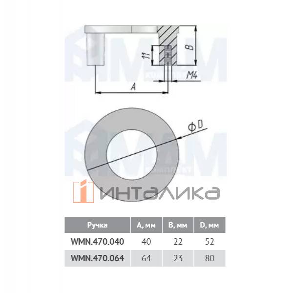 Ручка-скоба 64мм хром – 3