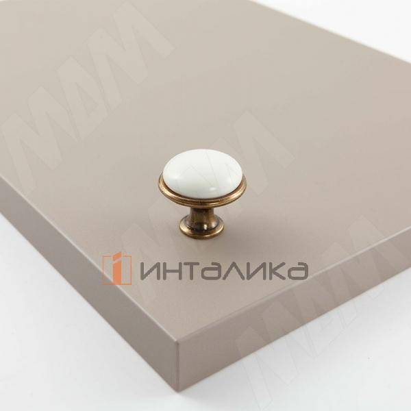 Ручка-кнопка D28мм бронза состаренная/керамика – 2