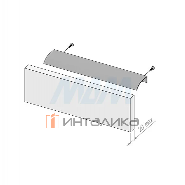 Профиль-ручка 96мм крепление саморезами черный матовый – 3