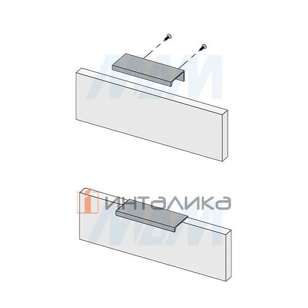 Профиль-ручка крепление саморезами черный матовый (краска), L-3000мм – 4
