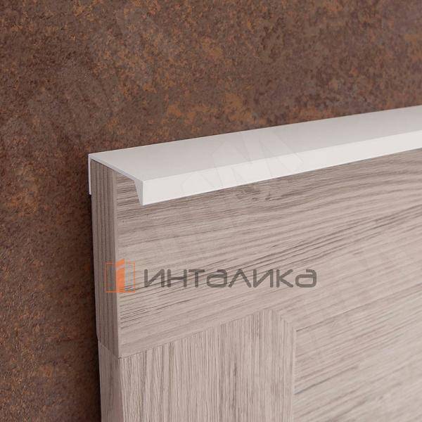 Профиль-ручка 192мм (L=220мм) крепление саморезами белый матовый – 2