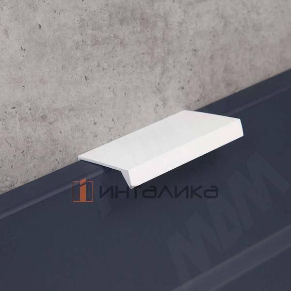 Профиль-ручка 32мм (L=60мм) крепление саморезами белый матовый – 2