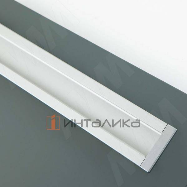 Профиль-ручка крепление саморезами алюминий матовый, L-3000мм – 2