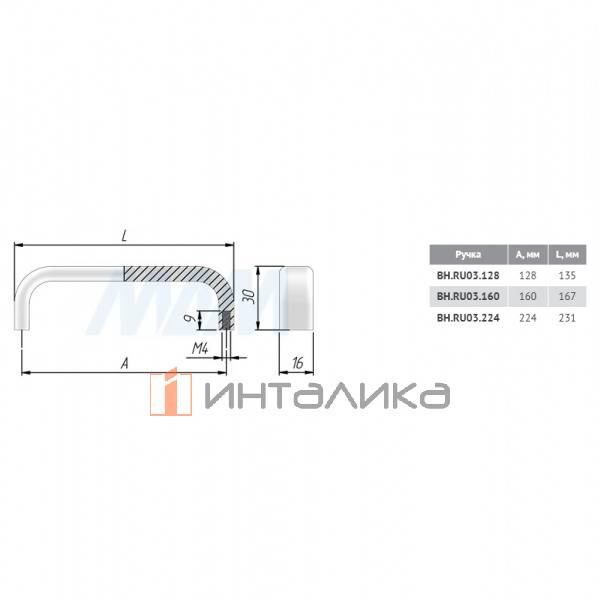 Ручка-скоба 128мм алюминий матовый – 2