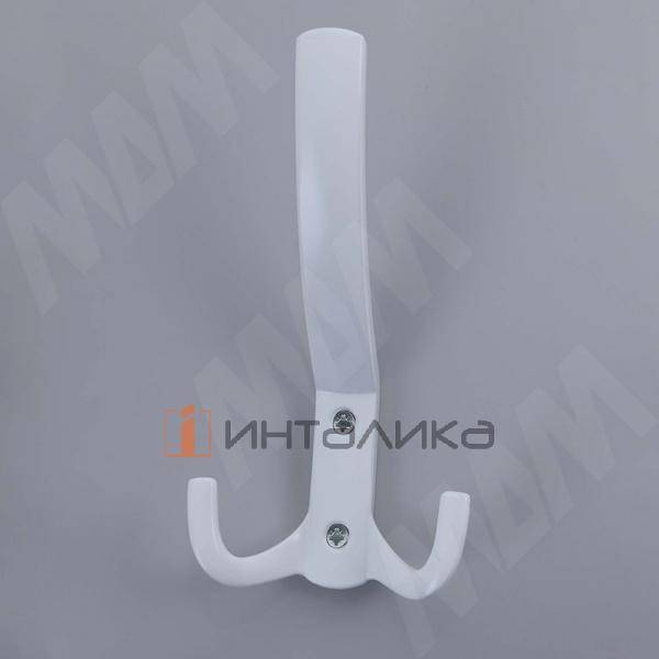 Крючок трехрожковый белый матовый – 2