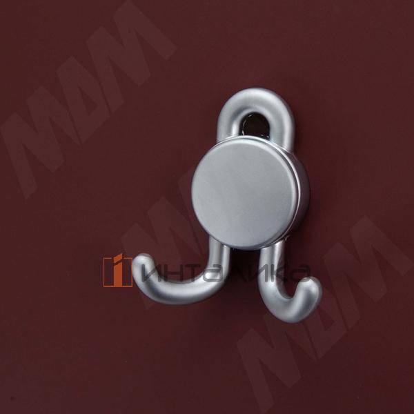 Крючок двухрожковый хром матовый – 2