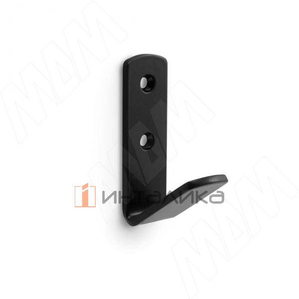 Крючок однорожковый черный матовый – 1