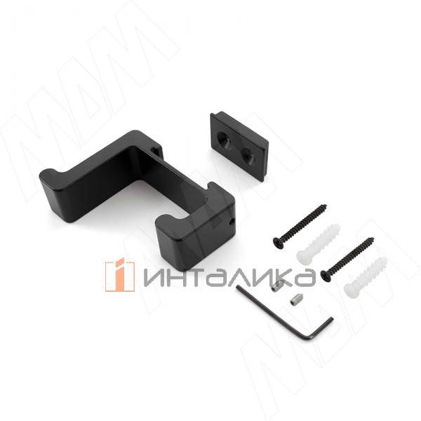 Крючок двухрожковый черный матовый – 2