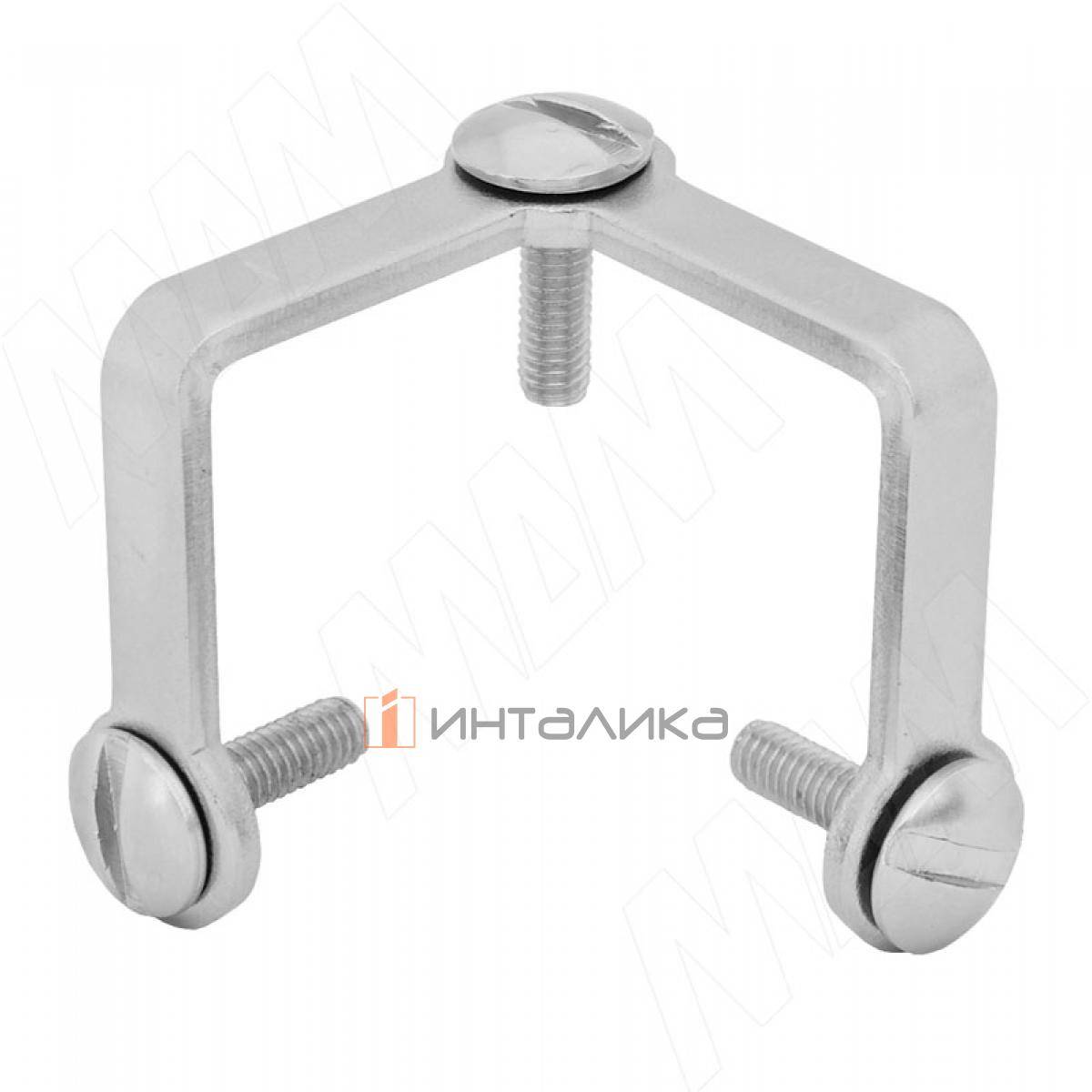 Соединитель для стекла тройной, комплект, хром