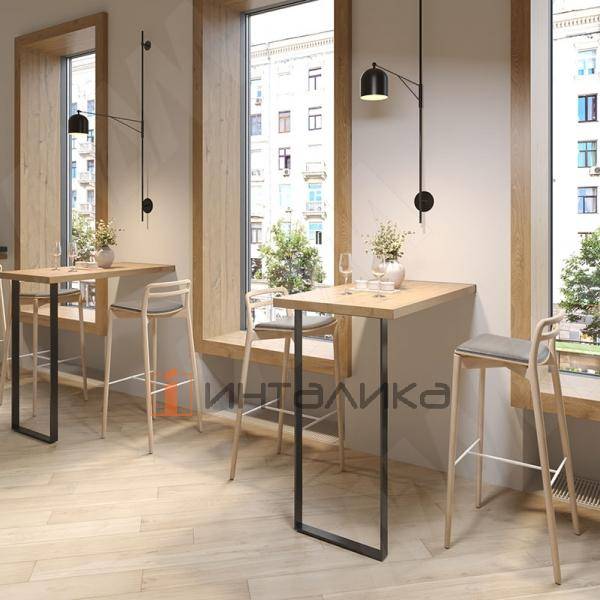 Дижон опора для стола П-образная, 50х10, 445х1040 (+10 мм), черный (RAL 9005, муар) – 6