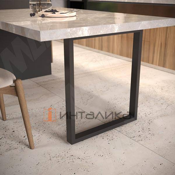 Пилар опора для стола П-образная, 60х30, H715+10 мм, черный, 1шт. – 6