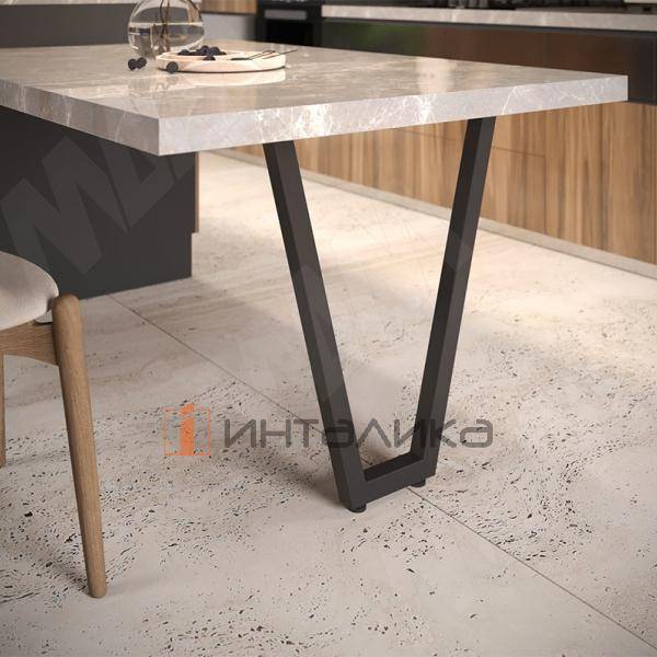 Сальта опора для стола V-образная, 40х40, H715+10 мм, черный, 1шт. – 4