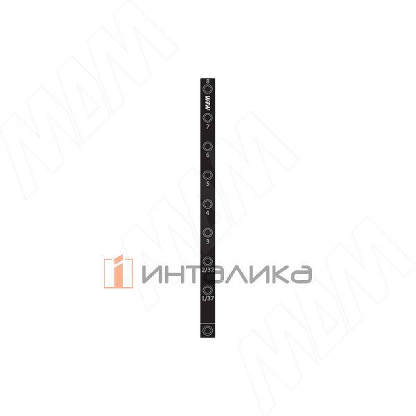 Мебельный кондуктор под конфирмат, втулка 5 мм, шаг 32, длина 270 мм  – 2