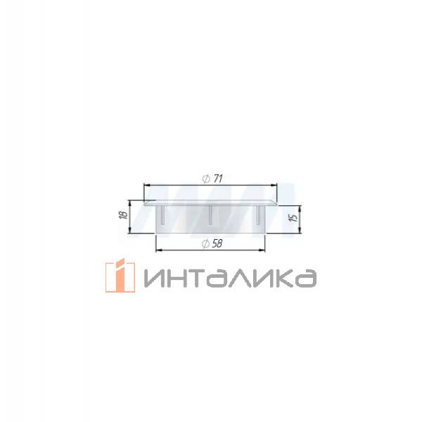 Заглушка кабель-канала, пластиковая, круглая, d=60 мм, графит – 3