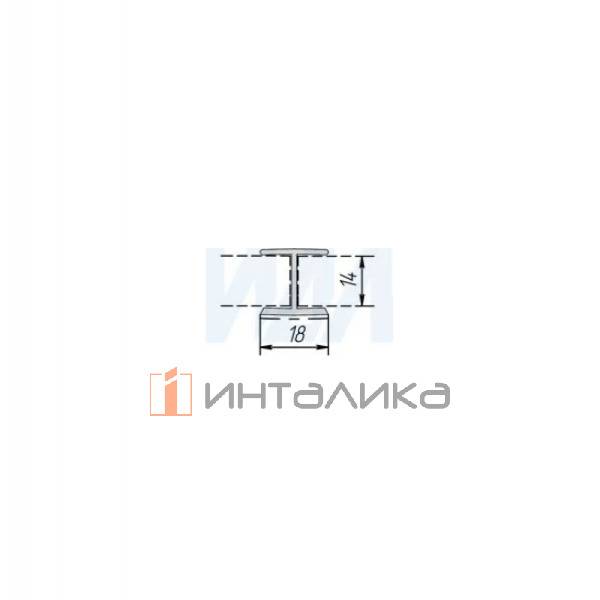 Соединитель 180 градусов (высота 120), алюминий матовый – 2