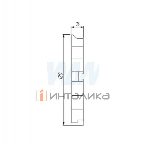 Цоколь пластиковый (высота 120, длина 4000 мм), светло-серый – 2