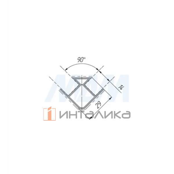 Уголок 90 градусов универсальный (высота 120), черный  – 2