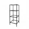 Превью Каркас стеллажа напольного 500x1360x450мм (4 полки), черный (RAL 9005, муар) (MF.31.50x136x45.BLC) – 1