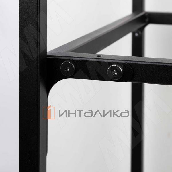 Каркас стеллажа напольного 500x1360x450мм (4 полки), черный (RAL 9005, муар) (MF.31.50x136x45.BLC) – 2