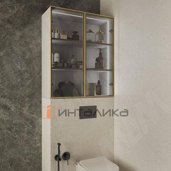 INTEGRO Профиль рамочный узкий, 19х20х8, золото брашированное (анод), L-3000 (IN05131-S3) – 3