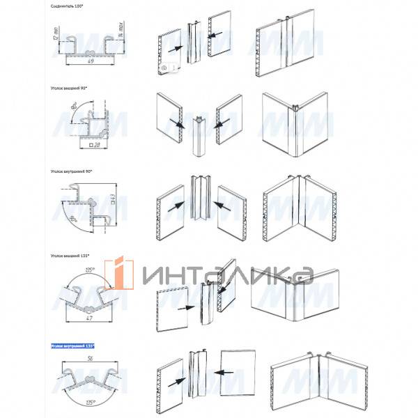 Мультиуголок (высота 100), антрацит (19.0283.50) – 2