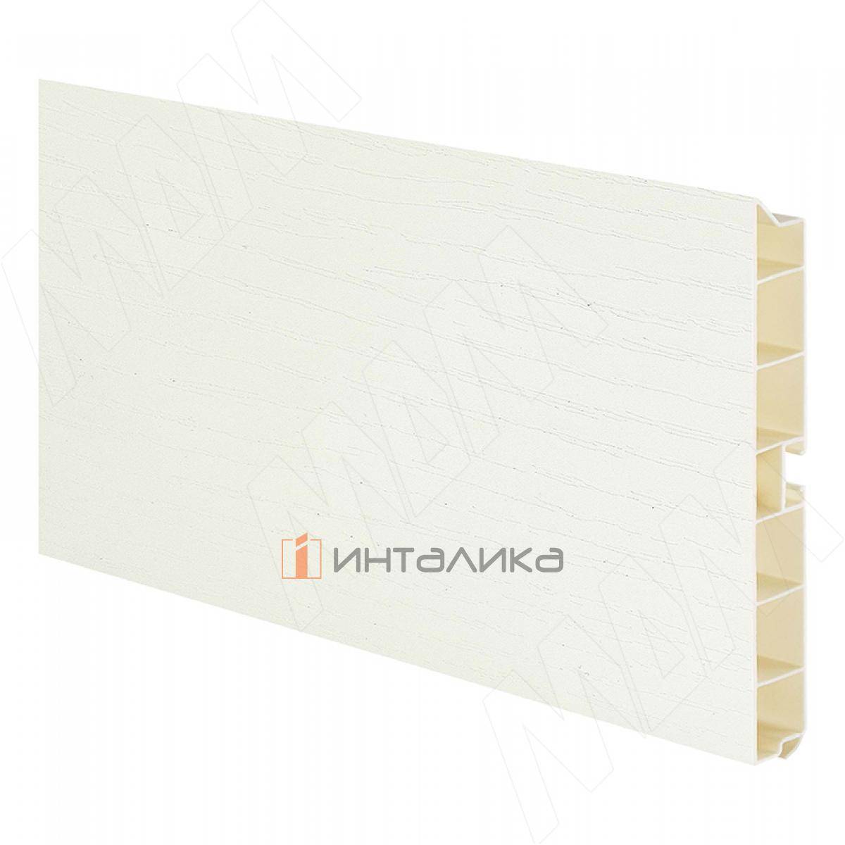 Цоколь пластиковый (высота 100, длина 4000 мм), белое дерево (10.0566 4M)