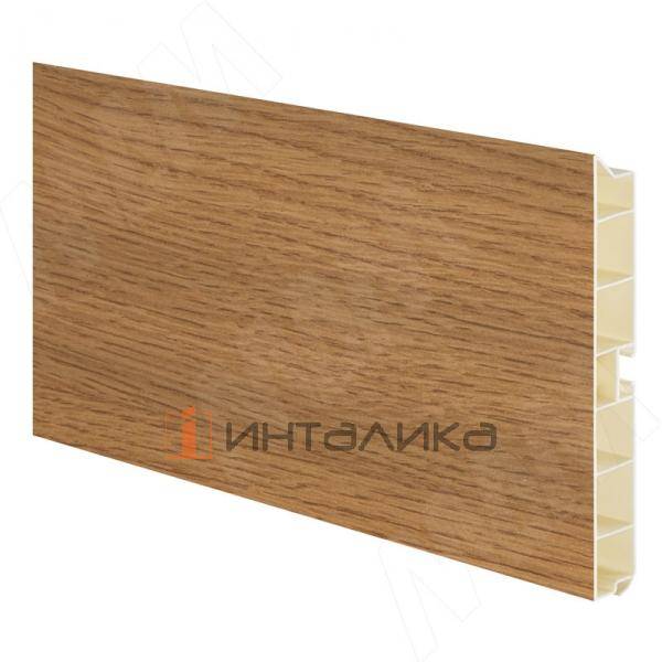 Цоколь пластиковый (высота 100, длина 4000 мм), дуб светлый (10.1371 4M) – 1