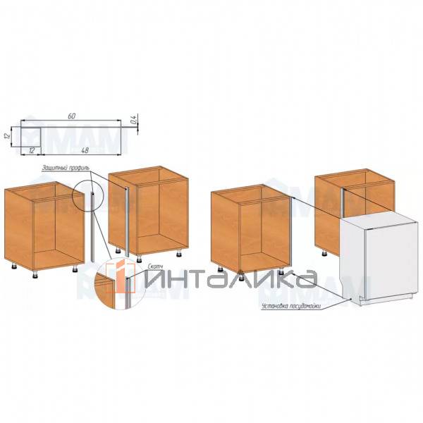 Заглушка для профилей серии 33 с креплением к столешнице (39.S2.C) – 2
