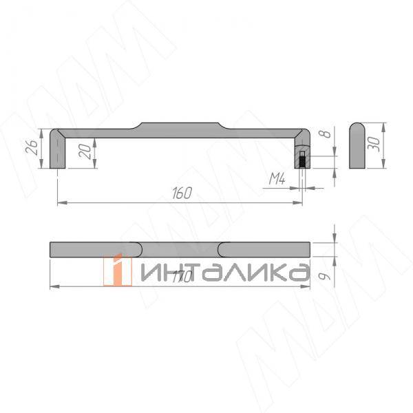 Ручка-скоба 160мм графит (WMN.882.160.00G9) – 3
