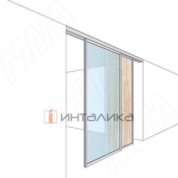 PS65 Горизонтальный профиль верх/низ, серебро, L-3000 (PR657003046A) – 3