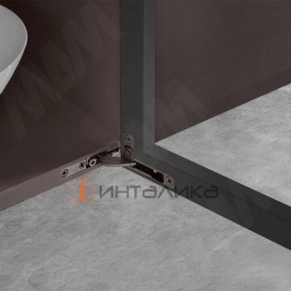 AIR комплект скрытых петель (90/105) с плавным закрыванием на один фасад, титан – 6