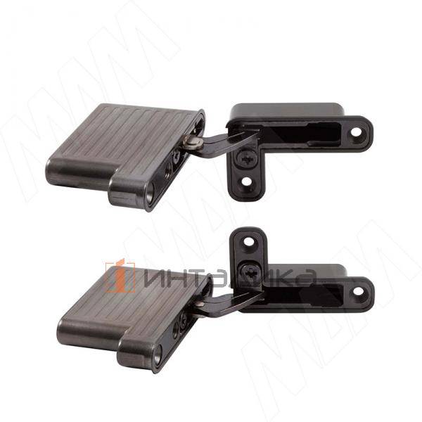 AIR комплект скрытых петель (90/105) с обратной пружиной для открывания от нажатия на один фасад, титан – 2