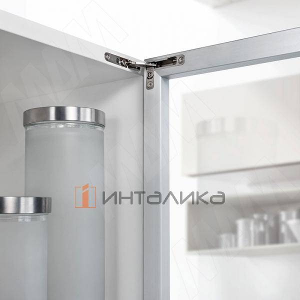 AIR комплект скрытых петель (90/105) с обратной пружиной для открывания от нажатия на один фасад, никель – 7