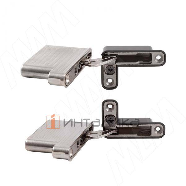 AIR комплект скрытых петель (90/105) с обратной пружиной для открывания от нажатия на один фасад, никель – 2