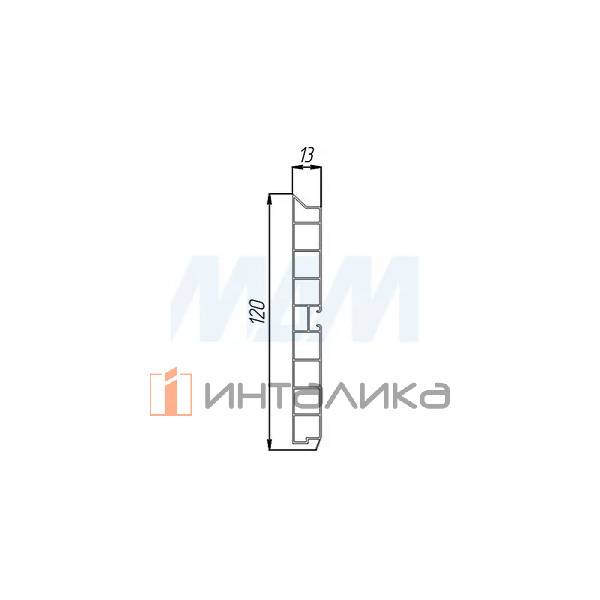 Цоколь пластиковый (высота 120, длина 4000 мм), серый альпака – 2